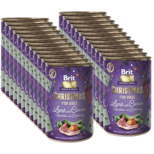 BRIT MONO PROTEIN Weihnachtslamm mit Karotten 24x400g