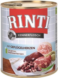 Rinti Kennerfleisch Geflügelelherzen Nassfutter 800g