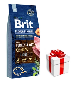 Brit Premium By Nature Light 15kg + Überraschung für den Hund