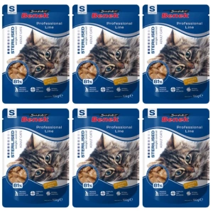 Super Benek Sterilisierter Katzenbeutel mit Geflügel 24x100g