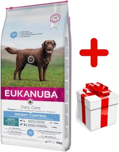 EUKANUBA Adult Large Breed Weight Control Chicken 15kg+Überraschung für den Hund