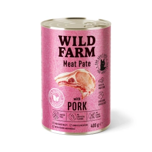 WILD FARM Pastete Schweinefleisch 400g - glutenfreies Katzenfutter