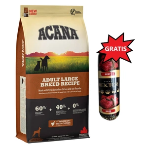 ACANA HERITAGE Adult Large Breed Dog 17kg + Hektor 900g GRATIS!