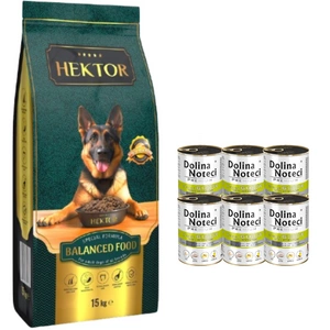 HEKTOR BALANCED Erwachsene  + Dolina Noteci Premium Gans mit Kartoffeln 6x400g