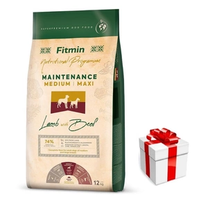 FITMIN Medium Maxi Maintenance Lamb&Beef 12kg + Überraschung für den Hund