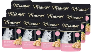 Miamor Feine Filets - Katzennassfutter Thunfischfilets mit Krabben 12x100g