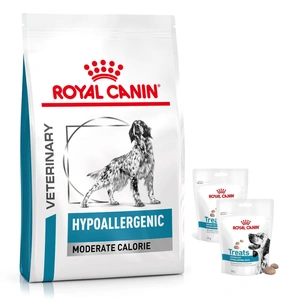 ROYAL CANIN Hypoallergenic Moderate Calorie HME23 7kg + Royal Canin Hypoallergene Leckerlis für Hunde 2x230g