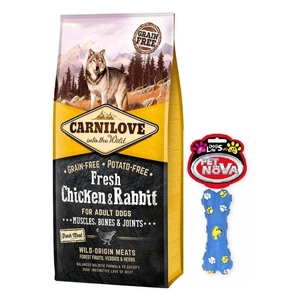 Carnilove Fresh Chicken Kaninchen Adult 12 kg + Gummiknochen GRATIS!