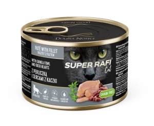 DOLINA NOTECI Super Rafi Cat P&F mit Perlhuhn- und Entenherzen für sterilisierte Katzen 185g