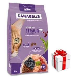 BOSCH Sanabelle Adult Strauß 8kg + Überraschung für die Katze