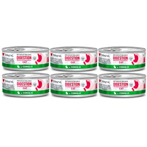 Disugual Veterinary Nassfutter für Katzen DIGESTION Kaninchen (Erwachsene) 6x85g