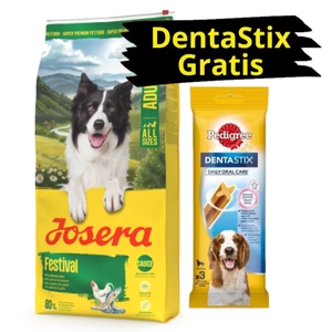 JOSERA Festival 12,5 kg + PEDIGREE DentaStix GRATIS!