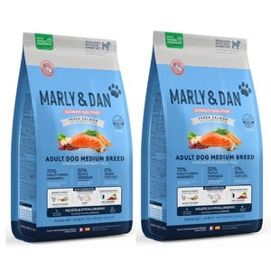 Marly & Dan Adult Dog Medium Breed Fresh Salmon Holistic & Hypoallergenic 2x12kg Trockenfutter