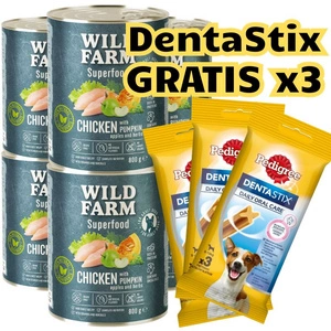 WILD FARM Superfood Huhn (Huhn mit Kürbis, Apfel und Kräutern) 6x800g getreidefreies Hundefutter