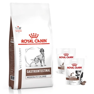 ROYAL CANIN Gastro Intestinal Moderate Calorie GIM23 15kg + Royal Canin Dog Gastrointestinal Treats  Hundeleckerli 2x230g