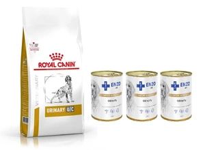 ROYAL CANIN Urinary U/C Low Purine UUC18 14kg + ENZO VET Urinary 3x400g