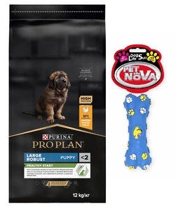 PRO PLAN Large Robust Puppy OPTISTART 12kg + Gummiknochen GRATIS!