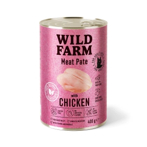 WILD FARM Pastete mit Huhn 400 g – glutenfreies Katzenfutter