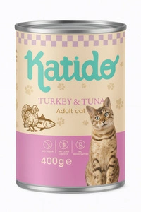 Katido Katzennassfutter Pute mit Thunfisch 400g
