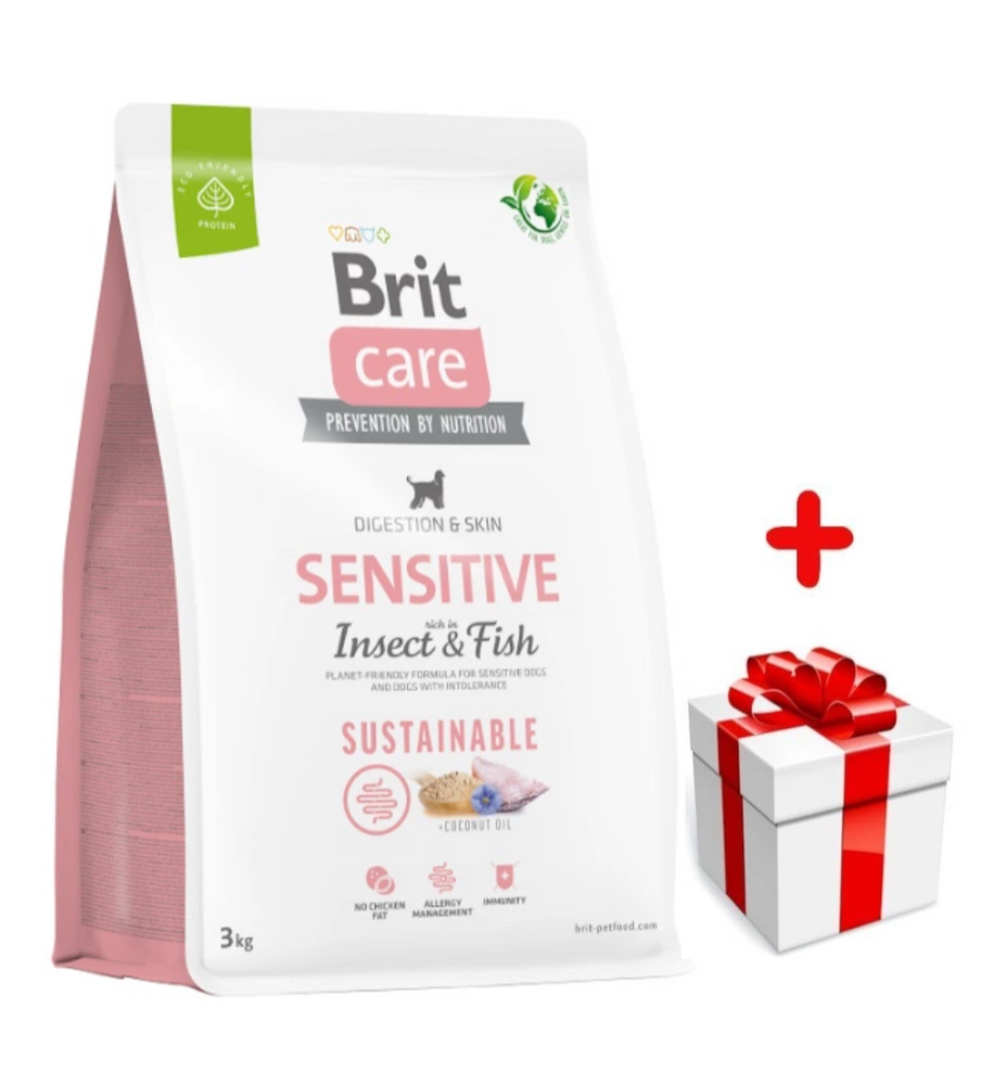 BRIT CARE Sustainable Sensitive Insect & Fish 3kg+ Überraschung für den ...