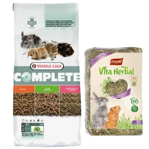 VERSELE-LAGA Cuni Junior Complete 8kg + VITAPOL Heu für Nagetiere 1,2 kg