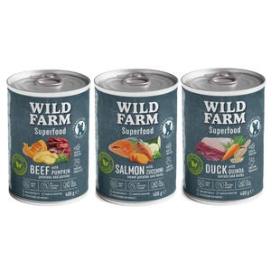 Wild Farm Superfood MIX 3x400g getreidefreies Hundefutter