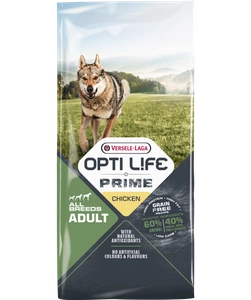 VERSELE-LAGA Opti Life Prime Adult Chicken 12,5kg - Getreidefreies Futter für ausgewachsene Hunde mit Hähnchen