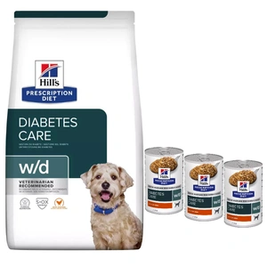 HILL'S PD Prescription Diet Canine w/d 10kg + HILL'S PD Prescription Diet Canine w/d 3x370g
