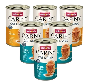 ANIMONDA Carny Katzentrunk Huhn 3x140ml + ANIMONDA Carny Katzentrunk Thunfisch 3x140ml