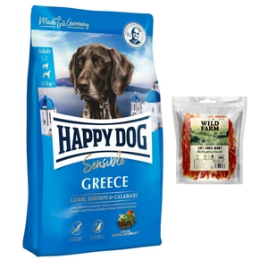 Happy Dog Supreme Griechenland 11kg + WILD FARM weiche Entenbrust 500g Hundeleckerli
