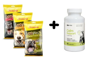Calm Support – Unterstützung bei Stressanzeichen und Verhaltensstörungen, 90 Kapseln + JOSERA Loopies MIX 3x150g