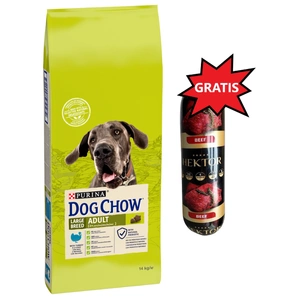 PURINA Dog Chow Adult Large Breed Turkey 14kg + Hektor 900g GRATIS!