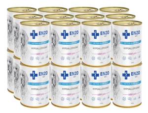 ENZO VET Hypoallergenes Futter mit Kaninchen für Hunde 24x400g