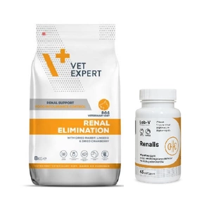 VETEXPERT Veterinary Diet Dog Renal Elimination 8kg + LAB-V Renalis 45 Kapseln