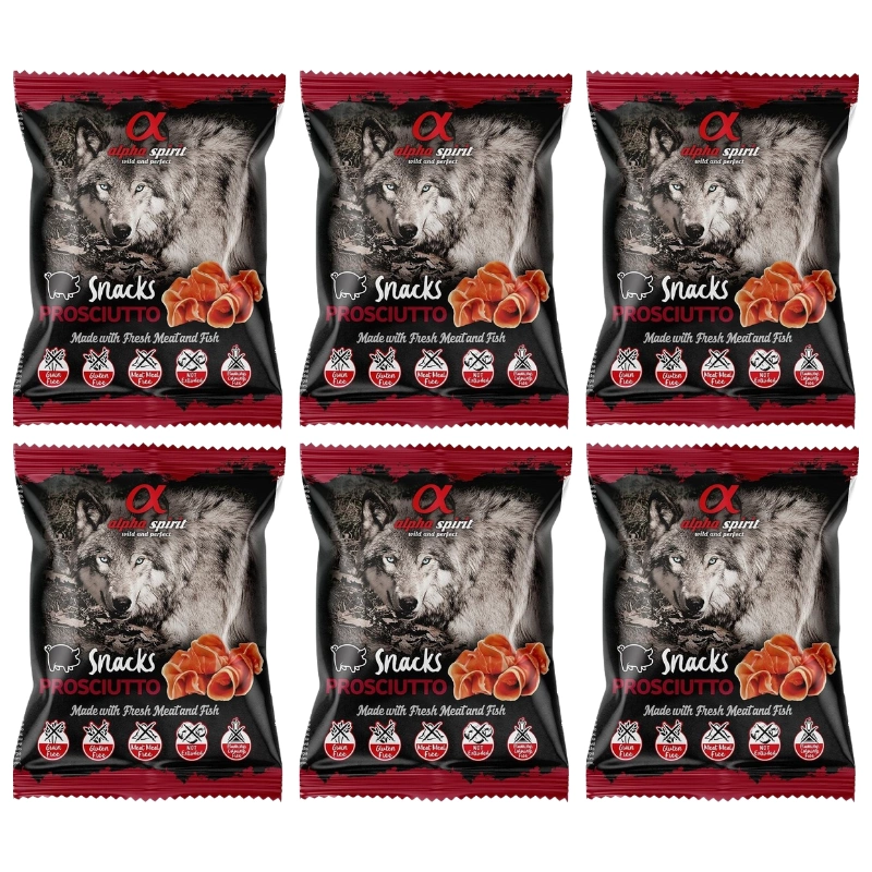 ALPHA SPIRIT Prosciutto Snacks mit Schweinefleisch 6x50g ZooLand