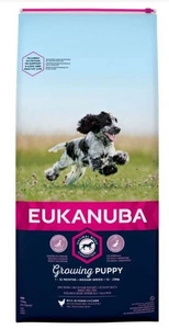 EUKANUBA Growing Puppy/Junior Medium Breed 15kg + Animonda 400g