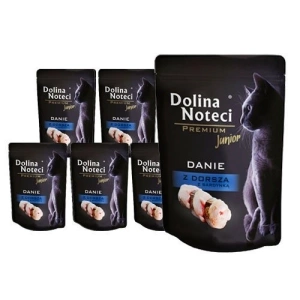 Dolina Noteci Premium Nasses Katzenfutter für Junior - Kabeljau Gericht 10x85g