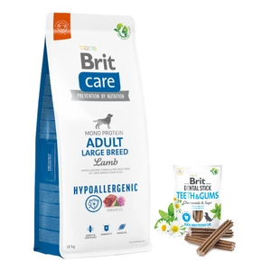 BRIT CARE Dog Hypoallergenic Adult Large Breed Lamb 12kg BRIT CARE Dog Dental Stick Teeth & Gums -5% billiger!!!