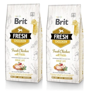 Brit Fresh Chicken & Potato Adult Great Life 2x12kg