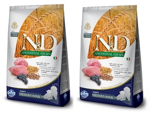 Farmina N&D Ancestral Grain canine LAMB & BLUEBERRY PUPPY MEDIUM & MAXI 2x12 kg