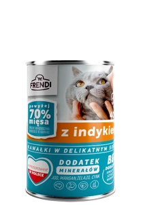 Frendi-Stücke in delikater Truthahnsauce für Katzen 10x400g + 2x400g GRATIS!!!